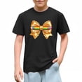 thumbnail image 6 of Juslio Girls Bow Shirts Breathable Crew Neck Casual, Short Sleeved Tops Comfortable T Shirts Sizes 2-18, 6 of 9
