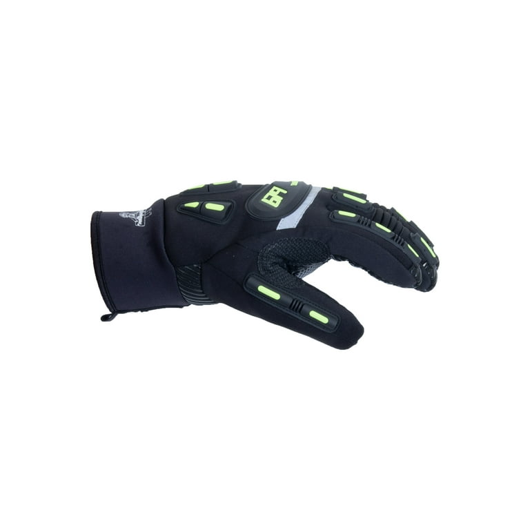 RefrigiWear Men's HiVis Ergo Grip Latex Coated Work Gloves High