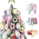 thumbnail image 1 of 1 caja de bolas de helado con forma de donut y macarrones navideños, adornos colgantes para árbol de Navidad, decoración navideña para fiestas en casa 2024, 1 of 5