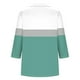 thumbnail image 4 of Camiseta de Solapa de Cuello en V de la Manga Superior de 3/4 de las Mujeres, Uso Diario Cómodo Casual, 4 of 4