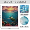 thumbnail image 3 of Diamond Art Kit for Adults, Underwater Turtle Coral Reef Sunset Diamond Painting for Adults Beginners, 5D DIY Diamond Art Painting Kits, Colorful Diamond Painting Craft for Home Decor 12x16, 3 of 7