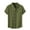 Army Green, variant on Button Down Cotton Linen Shirt for Men Solid Color Short Sleeve Tee Shirts Collared Summer Top with Front Pocket Men Button Shirts