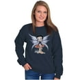 thumbnail image 3 of Betty Boop Cartoon Butterfly Mushroom Women Crewneck Sweatshirt Brisco Brands S, 3 of 5
