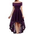 thumbnail image 1 of Dressystar Robe en Dentelle Épaules Dénudées Manches Courtes Robe de Cocktail Formelle, 1 of 6