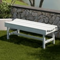 thumbnail image 3 of Wildridge Classic Vineyard Bench, White - Outdoor Weather Resistant Poly Lumber Bench for Patio, Deck, Garden, 3 of 4
