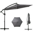 thumbnail image 3 of Sobaniilo Patio Offset Umbrella Easy Tilt Adjustment,Crank and Cross Base, Outdoor Cantilever Hanging Umbrella Market Umbrella with 8 Sturdy Ribs UV Protection, 3 of 7
