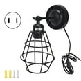 thumbnail image 1 of Aplique de pared estilo vintage para dormitorio, cabecero, porche, 85-250 V, casquillo E26, estilo industrial con jaula de alambre, 1 of 8