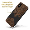 thumbnail image 3 of Case Yard Wooden Case for iPhone-XS-Max Soft TPU Silicone cover Slim Fit Shockproof Wood Protective Phone Cover for Girls Boys Men and Women Supports Wireless Charging Ornamental Mandala Design, 3 of 7