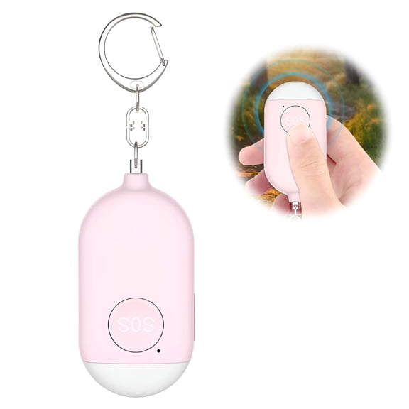 GJX 130dB Self Defense Alarm Keychain Emergency LED Flashlight with USB Rechargeable - Security Personal Protection Devices for Women Girls Kids Elderly