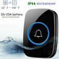 thumbnail image 5 of Wireless Doorbell, Weather Resistant Kit With Expandable System, Range Up To 500Ft, Volume Adjustable, 50 Chimes For Home, Office, Hotel, 5 of 5