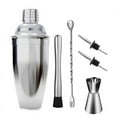 thumbnail image 1 of Juego de coctelera de acero inoxidable Juego de coctelera Vaso mezclador Vaso de control Utensilios de barra de seis piezas, 1 of 3