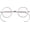 Silver, variant on Agstum Retro Small Round Gold Wire Rim Eyeglasses Optical Glasses Frame with Cable Arms