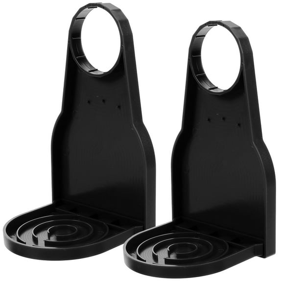 GETAJGHSD Laundry Cup Holders 2Pcs Black Plastic Drip Catcher For Soap Dispenser Folding Design