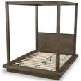 thumbnail image 5 of Bowery Hill Modern Wood Full Canopy Bed in Rustic Dark Pine Finish, 5 of 6