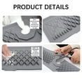 thumbnail image 6 of HengDidi 61CM Slanted Silicone Faucet Drip Mat Non-Slip Kitchen Sink Drainage Pad Bathroom Counter Organizer Easy Clean Food Grade Material Size 61x14.5cm, 6 of 6