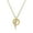 Gold/Clear, variant on Silver-tone Large Clear AB Crystal Lightning Bolt - Class of 2026 Affirmation Ring Necklace, 23"