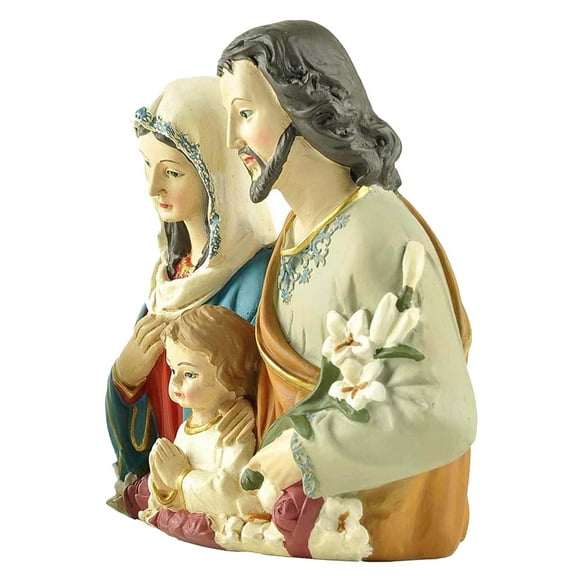 Resin Holy Family Statue Religious Hand Painted Mary Joseph Sculptures Figurines