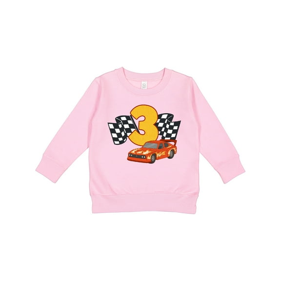 Inktastic Number Three Race Car Toddler Sweatshirt