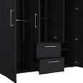 thumbnail image 5 of Shunda K Wardrobe, Deluxe Armoire with Multiple Storage Options and Metal Accents, Black, 5 of 5