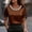 Brown, variant on Endives Women's Short Sleeve T Shirt Beaded Round Neck Solid Color Fashion Elegant Satin T-shirt Summer Tops Green