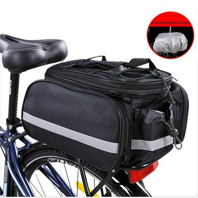 Bolsa para portabicicletas, bolsa para baúl, impermeable, de cuero, para asiento trasero de bicicleta, bolsa de carga, paquete trasero, bolso de mano para baúl