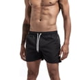 thumbnail image 2 of Ketyyh-chn99 Mens Workout Shorts Beach Fashion Mens Solid Stretch Swim Trunks Mesh Lining Swimwear Bathing Suits Black,M, 2 of 5