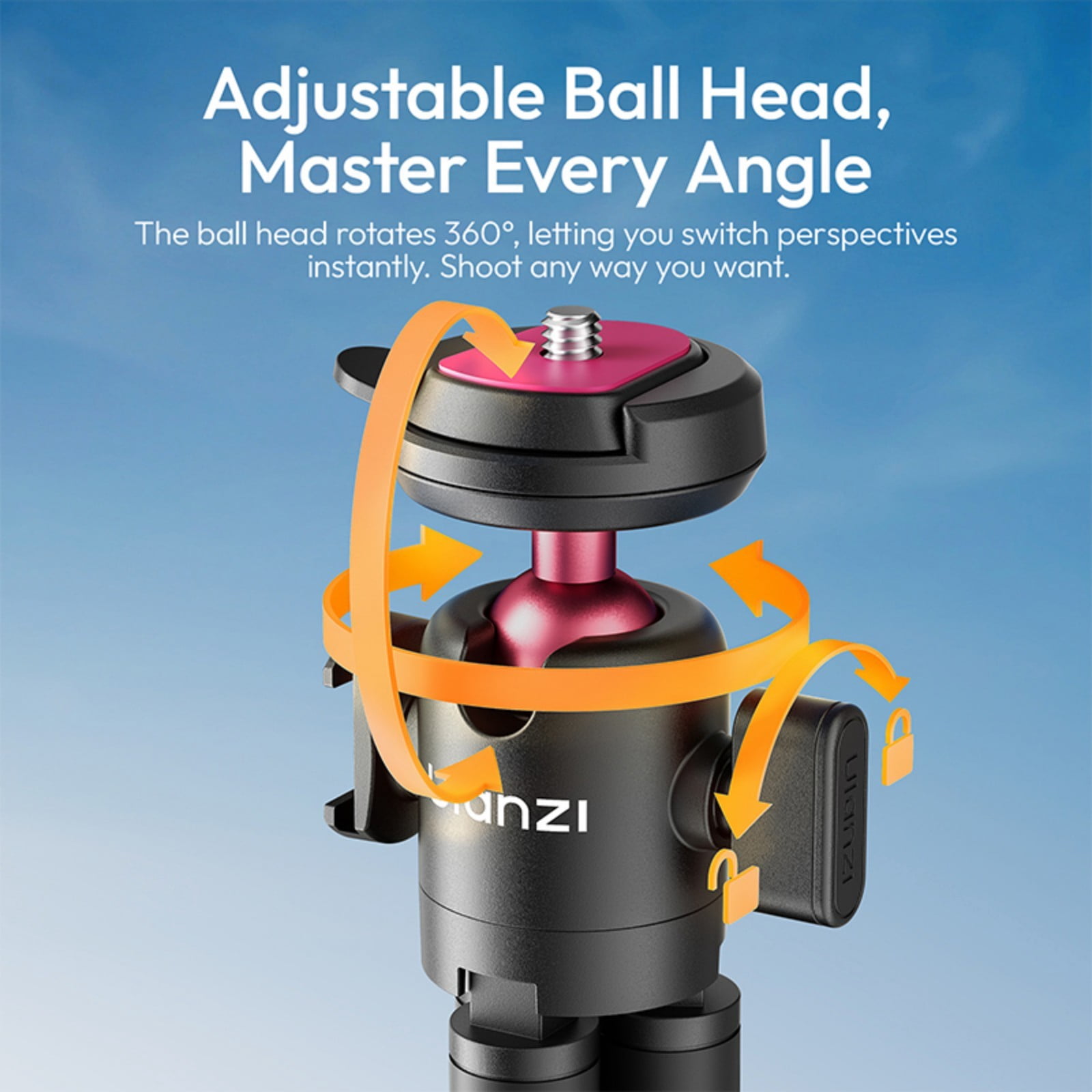 Ulanzi MT91 CKA Quick Release Octopus Tripod Compatible with Camera & Mobile Phone, Flexible Bendable Tripod with Ball Head, Cold Shoe & Wireless Remote for Vlogging, Travel & Live Streaming
