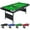 Green, variant on 7 Ft Pool Table, Foldable Billiard Table, Portable Pool Table with Full Set of Balls, 2 Cues, Chalks and Brush for Family, Garage, Game Room, Green