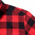 thumbnail image 4 of Pompotops Homme Automne Décontracté Coupe Ajustée Manches Longues Col Rabattu à Carreaux Poche Haut Blouse Chemise en Solde, 4 of 7