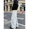 thumbnail image 5 of Reppunk Men's Vintage Light Acid Wash Baggy Wide Leg Jeans, Relaxed Oversized Loose Fit Denim Pants, Business Casual Versatile Office Daily Full Length Trousers, 5 of 8