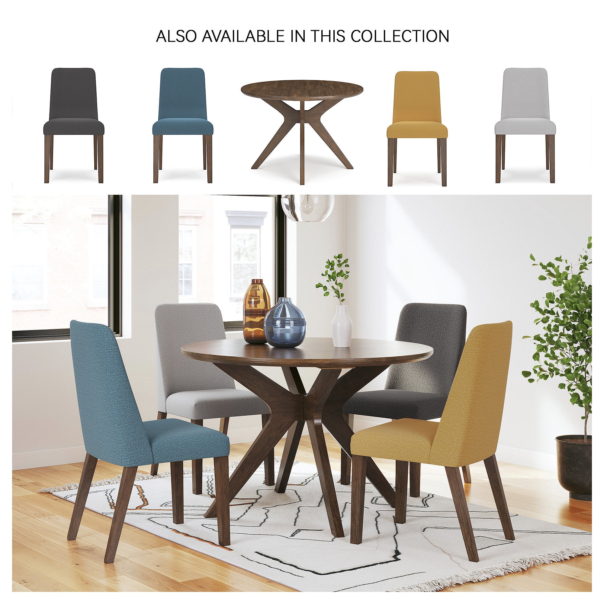 Signature Design by Ashley Contemporary Lyncott Dining Table  Brown