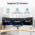 thumbnail image 6 of HOMOUNT Triple Monitor Mount for 3 Screens up to 32 Inch, Full Motion Gas Spring Triple Monitor Stand, Heavy Duty Monitor Arm Hold up to 19.8lbs Each, 6 of 10
