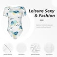 thumbnail image 4 of Honeii Imprimé Tortue de Mer Justaucorps à Manches Courtes Col Rond Mode T-shirt Hauts-Petit, 4 of 7