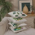 thumbnail image 4 of Summer Tropical Cactus Floral Decorative Throw Pillow Covers 18 x 18 inch Set of 4 Green Plants Flower Cotton Linen Burlap Square Outdoor Cushion Cover Pillow Case for Couch Car Sofa Bed Decor, 4 of 6