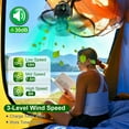 thumbnail image 2 of Portable Ceiling Fans with Remote Control Tent Fans with Light as Power Bank USB Battery Operated Camping Fan with Hanging Hook for Tent Canopy Emergency Survival 5200mAh, 2 of 12