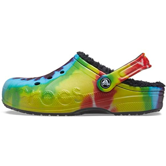 Uni Men's and Women's Baya Lined Clog | Fuzzy Slippers, Multi/Black, 7 US