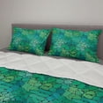 thumbnail image 2 of Alligator Comforter & Sham Bedding Set, Exotic Crocodile Snakeskin Abstract Pattern Graphic Animal Print, 3 pcs Duvet Set Microfiber Filling Quilt, 5 Sizes, Teal Sea Green and Black, by Ambesonne, 2 of 4