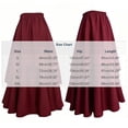 thumbnail image 3 of Vynhevius Women's Irregular Layered Maxi Skirt Solid Elastic Waist Vintage Medieval Casual Long A Line Skirts, 3 of 6