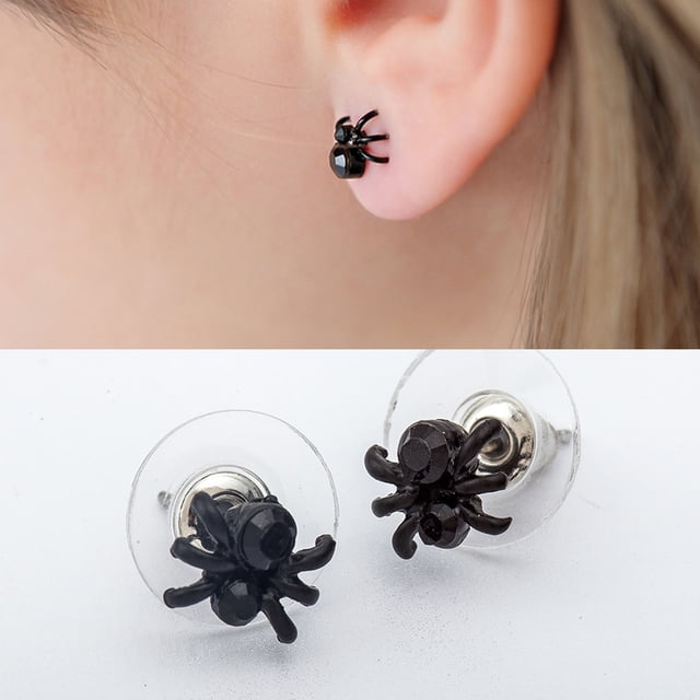 Pendientes lindos de la pequeña araña de la personalidad de moda para las muchachas jóvenes Wmkox8yii fajkfhkj5028