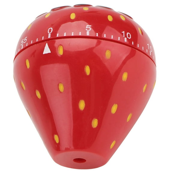 Hemoton Retro Kitchen Timer Strawberry Shaped Mechanical Timer Manual Countdown Timer For Cooking And Baking Loud Alarm For Kitchen And Restaurant Use