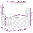 thumbnail image 4 of vidaXL 5 Piece Garden Lounge Set with Cushions Black Poly Rattan, 4 of 5