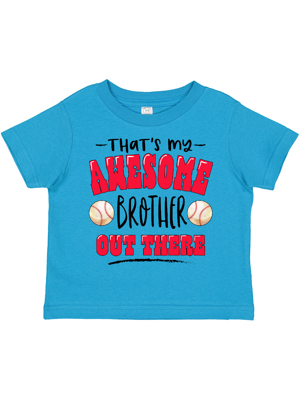 Inktastic That's My Awesome Brother out There with Baseballs Boys or Girls Toddler T-Shirt
