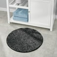 thumbnail image 2 of mDesign Microfiber Accent Rug Mat/Runner, 24" Diameter - Heather Charcoal Gray, 2 of 8