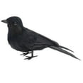 thumbnail image 2 of Crow Statue Feathered Bird Raven Ornaments Garden Photo Props, 2 of 9