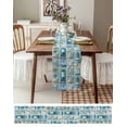 thumbnail image 6 of Table Runner Dresser Scarf 13 x 70 Inch Blue Ocean Theme Lighthouse Sailboat Shell Wood Grain Patchwork Table Runners Non-Slip Heat Kitchen Dining Table Decor for Indoor Outdoor Home Party Decoration, 6 of 7