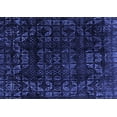 thumbnail image 1 of Ahgly Company Indoor Rectangle Abstract Blue Modern Area Rugs, 2' x 5', 1 of 4