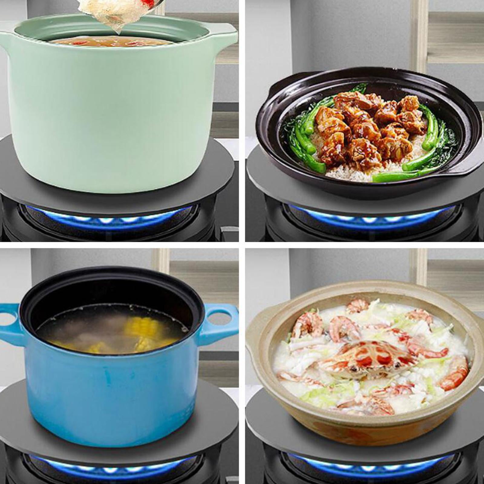 Fiocias Foldable Gas Stove Heat Spreader Plate, Double Sided Non-Slip Dish Pan Induction 28cm