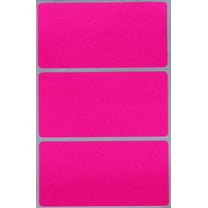 Royal Green Rectangular Stickers to Write On Name Tags for Events & Parties 4" x 2"  in Neon Pink, 150 Pack