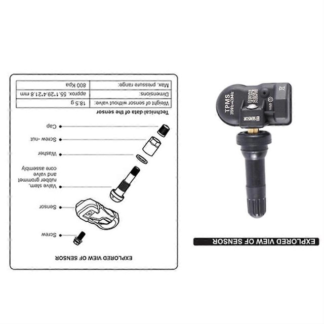 6Pcs Programmable MX Sensor 315MHZ+433MHz 2 in 1 TPMS Tire Pressure Sensor Monitor for Tool TS408 TS508 ITS600