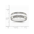 thumbnail image 7 of White Stainless Steel Ring Band Wedding Cubic Zirconia CZ, 7 of 7